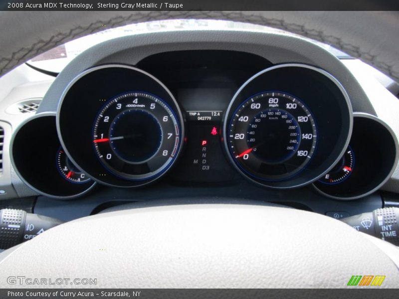 Sterling Gray Metallic / Taupe 2008 Acura MDX Technology
