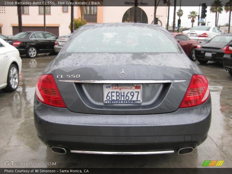 Flint Grey Metallic / Black 2008 Mercedes-Benz CL 550