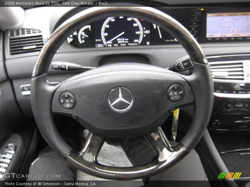 Flint Grey Metallic / Black 2008 Mercedes-Benz CL 550