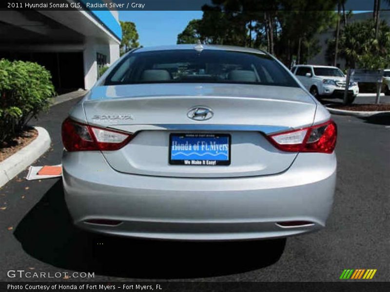 Radiant Silver / Gray 2011 Hyundai Sonata GLS