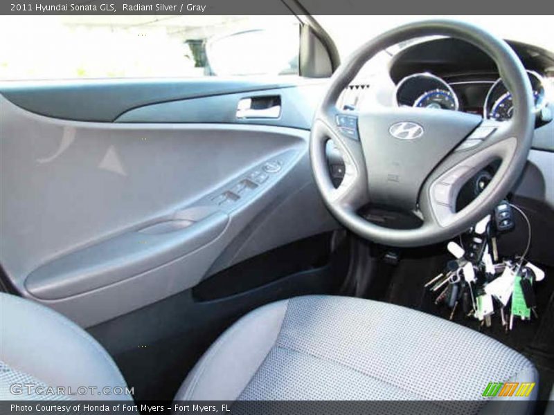 Radiant Silver / Gray 2011 Hyundai Sonata GLS