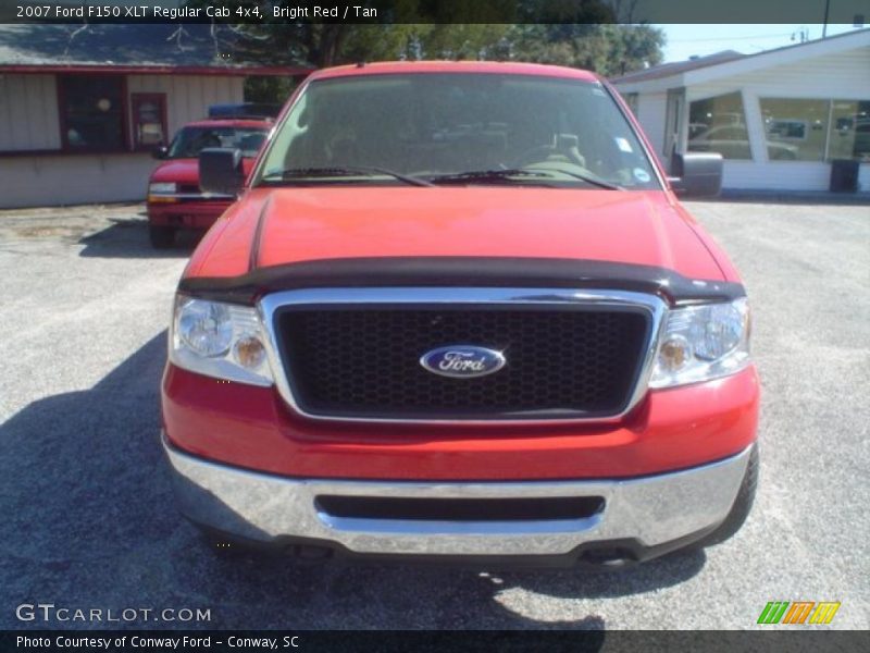 Bright Red / Tan 2007 Ford F150 XLT Regular Cab 4x4