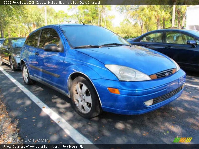 Malibu Blue Metallic / Dark Charcoal 2002 Ford Focus ZX3 Coupe