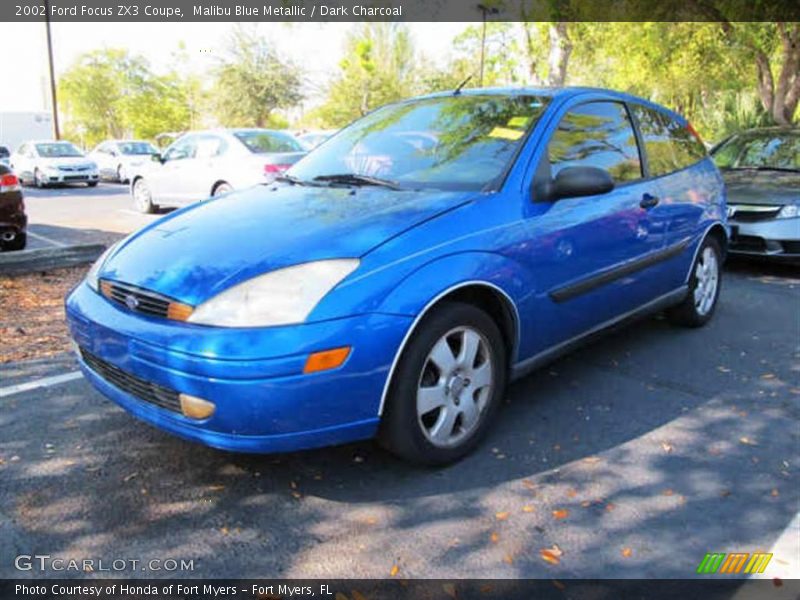 Malibu Blue Metallic / Dark Charcoal 2002 Ford Focus ZX3 Coupe