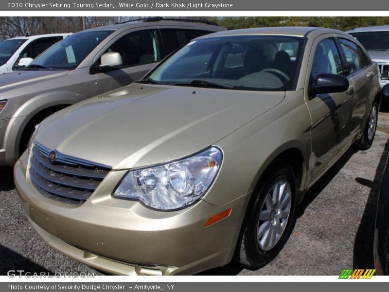 White Gold / Dark Khaki/Light Graystone 2010 Chrysler Sebring Touring Sedan
