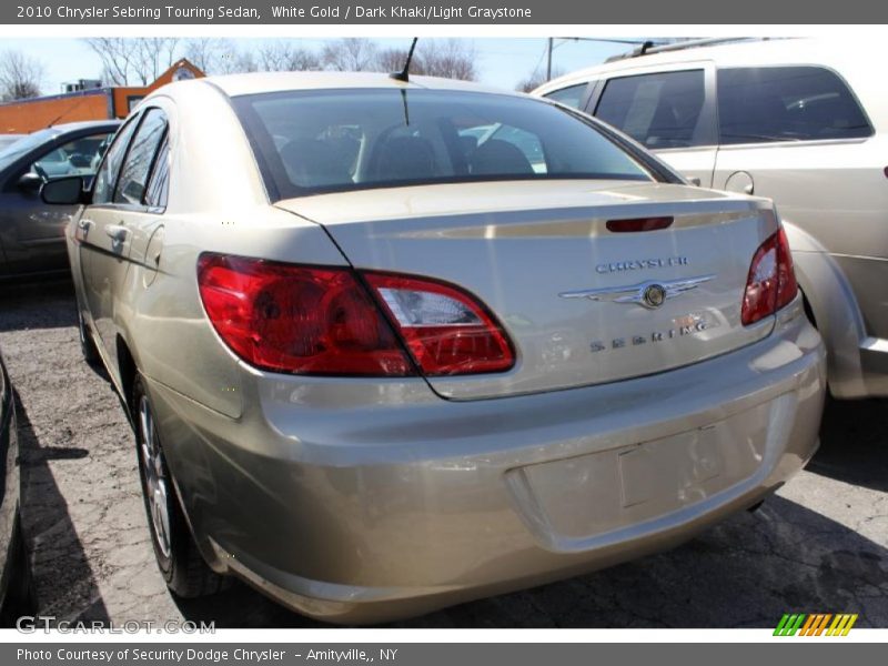 White Gold / Dark Khaki/Light Graystone 2010 Chrysler Sebring Touring Sedan