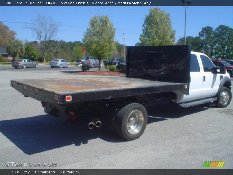 Oxford White / Medium Stone Grey 2008 Ford F450 Super Duty XL Crew Cab Chassis