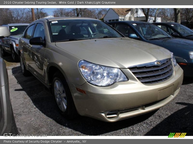 White Gold / Dark Khaki/Light Graystone 2010 Chrysler Sebring Touring Sedan