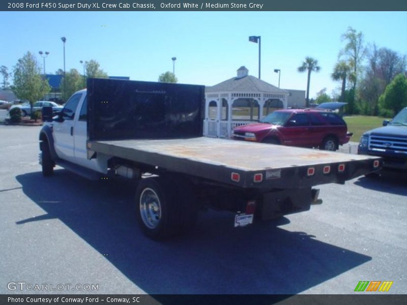 Oxford White / Medium Stone Grey 2008 Ford F450 Super Duty XL Crew Cab Chassis