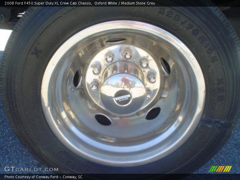 Oxford White / Medium Stone Grey 2008 Ford F450 Super Duty XL Crew Cab Chassis