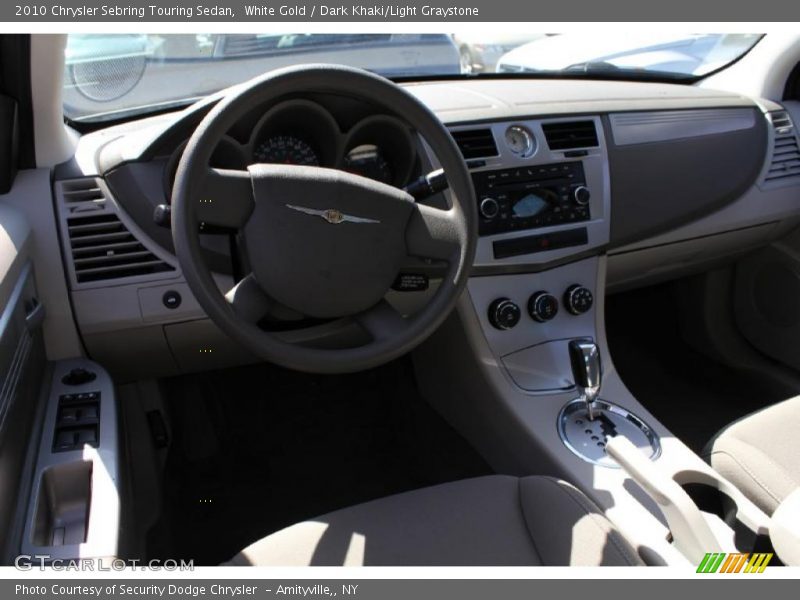 White Gold / Dark Khaki/Light Graystone 2010 Chrysler Sebring Touring Sedan
