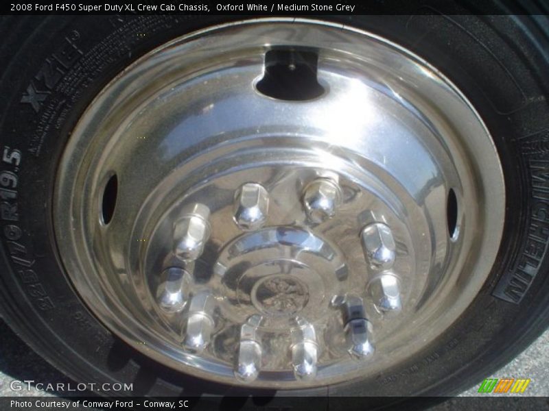 Oxford White / Medium Stone Grey 2008 Ford F450 Super Duty XL Crew Cab Chassis