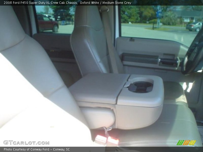 Oxford White / Medium Stone Grey 2008 Ford F450 Super Duty XL Crew Cab Chassis