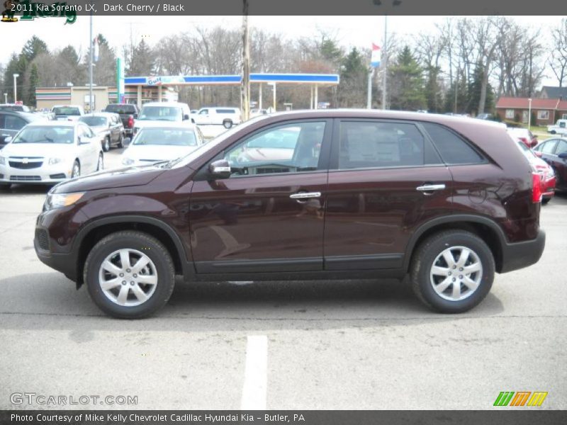 Dark Cherry / Black 2011 Kia Sorento LX