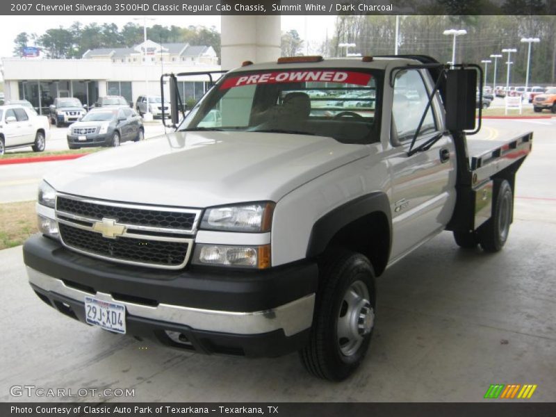 Summit White / Dark Charcoal 2007 Chevrolet Silverado 3500HD Classic Regular Cab Chassis