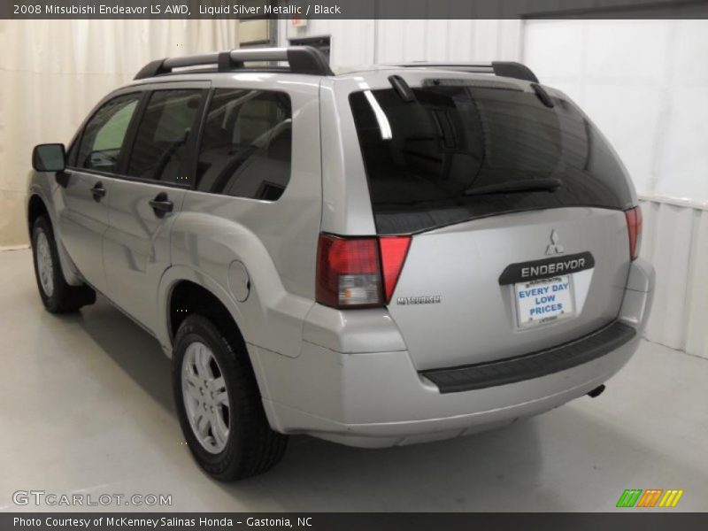 Liquid Silver Metallic / Black 2008 Mitsubishi Endeavor LS AWD