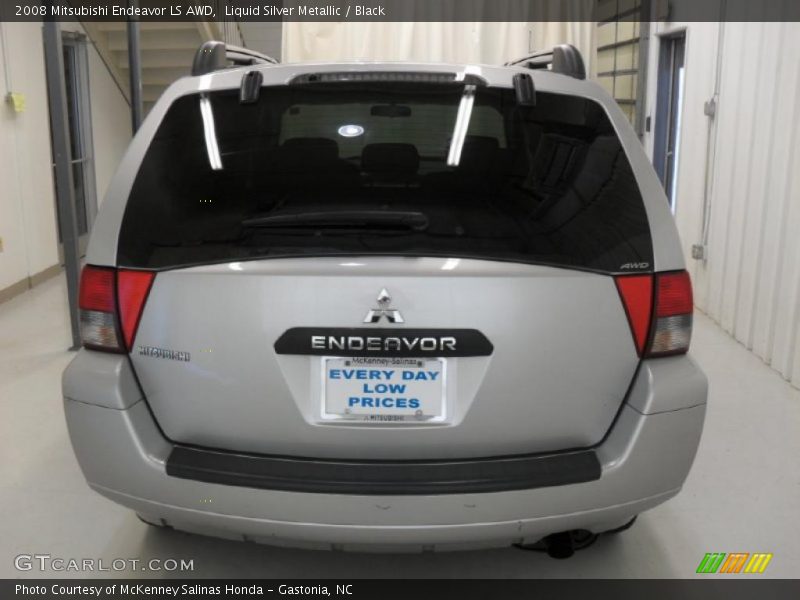 Liquid Silver Metallic / Black 2008 Mitsubishi Endeavor LS AWD