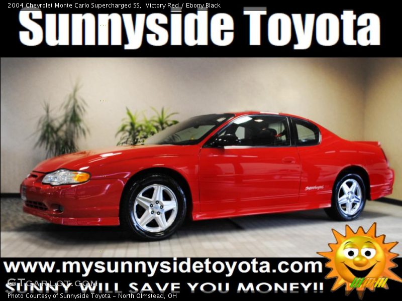 Victory Red / Ebony Black 2004 Chevrolet Monte Carlo Supercharged SS