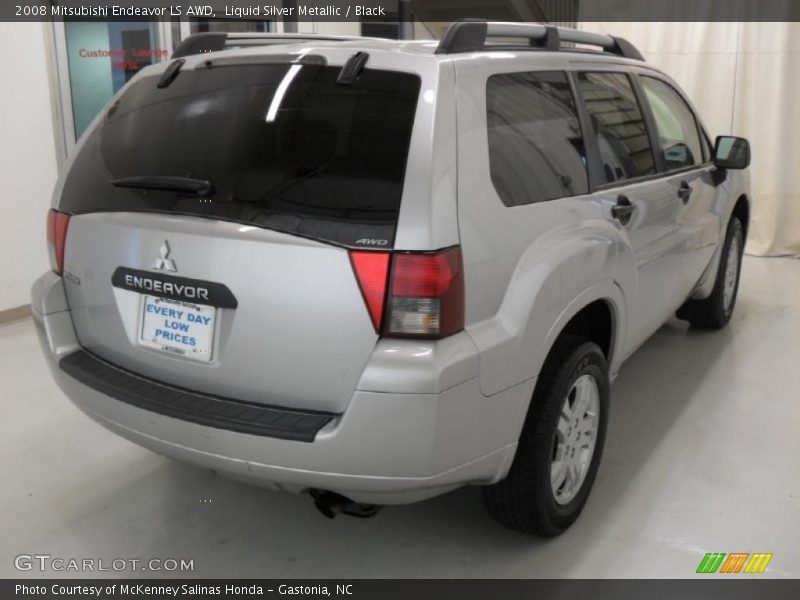 Liquid Silver Metallic / Black 2008 Mitsubishi Endeavor LS AWD