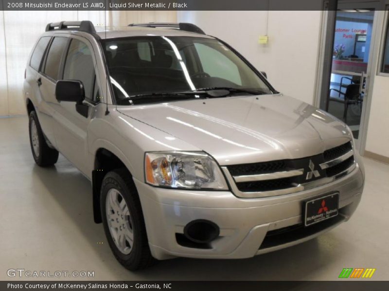 Liquid Silver Metallic / Black 2008 Mitsubishi Endeavor LS AWD