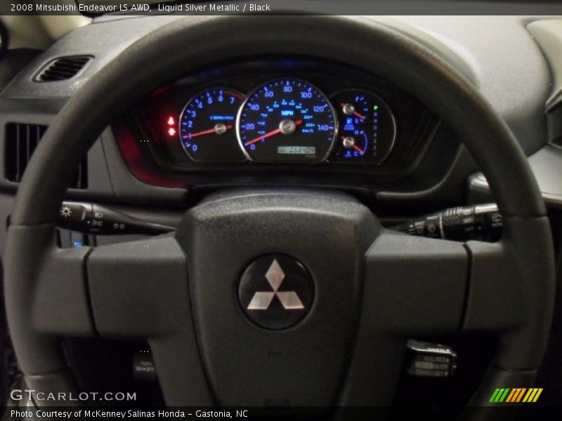 Liquid Silver Metallic / Black 2008 Mitsubishi Endeavor LS AWD