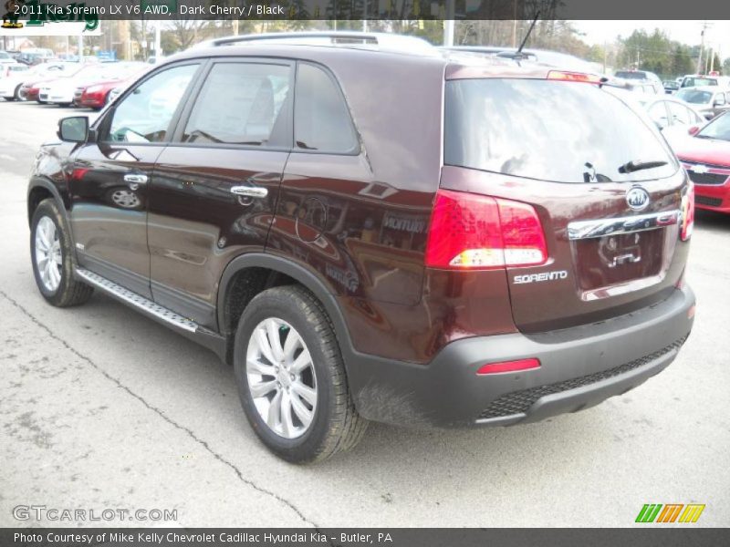 Dark Cherry / Black 2011 Kia Sorento LX V6 AWD
