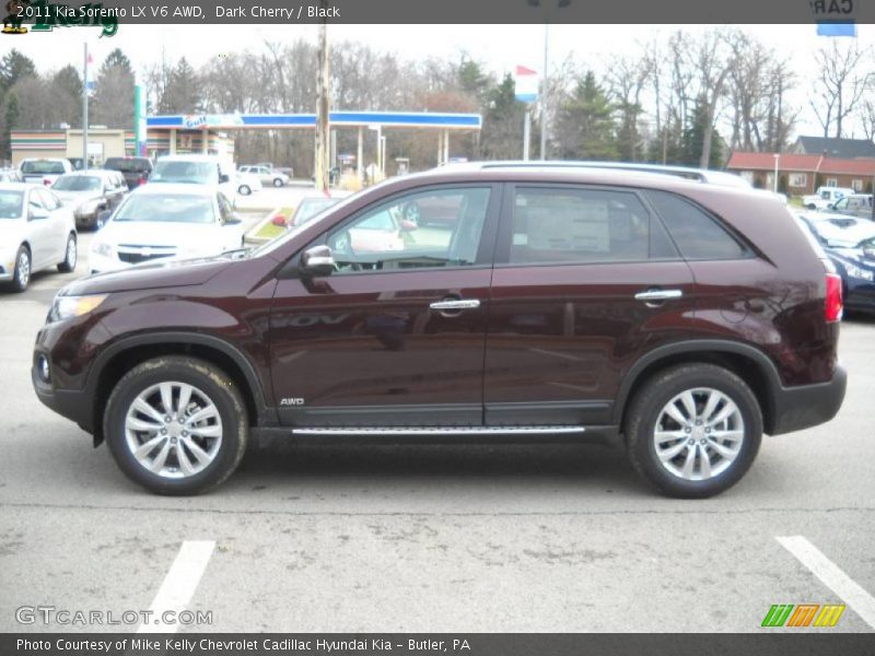 Dark Cherry / Black 2011 Kia Sorento LX V6 AWD