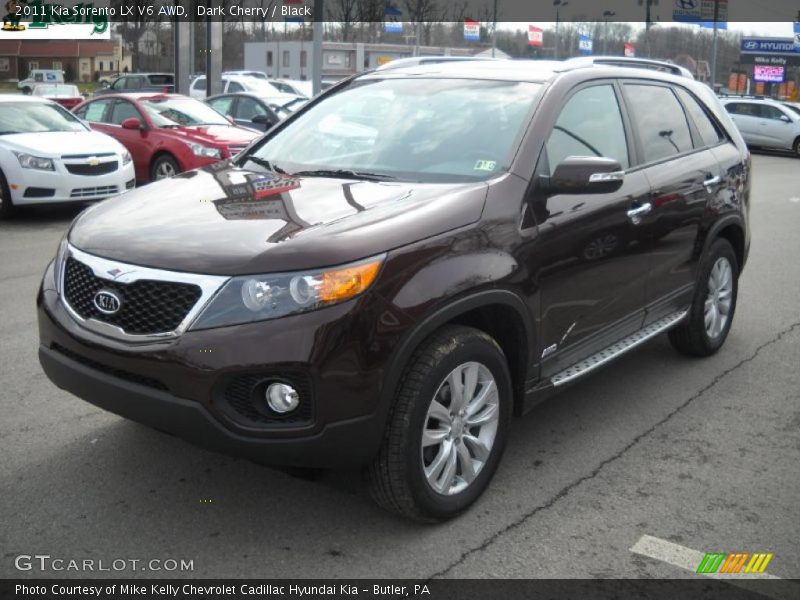 Dark Cherry / Black 2011 Kia Sorento LX V6 AWD