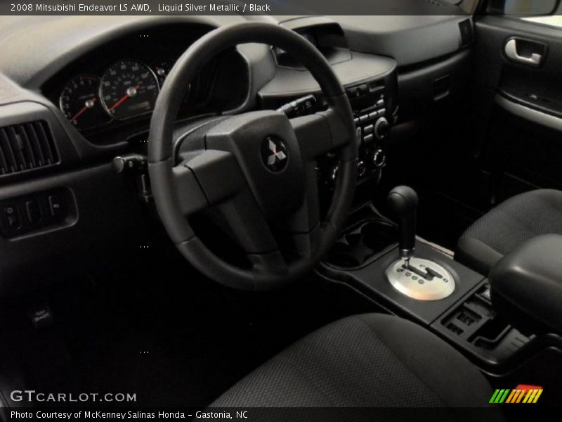 Liquid Silver Metallic / Black 2008 Mitsubishi Endeavor LS AWD