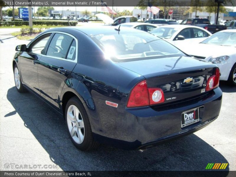 Imperial Blue Metallic / Titanium 2011 Chevrolet Malibu LS