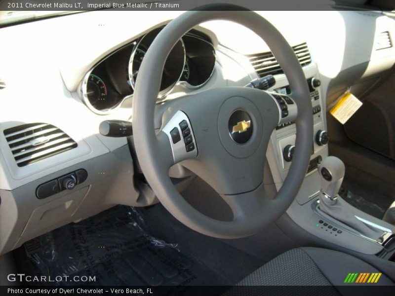 Imperial Blue Metallic / Titanium 2011 Chevrolet Malibu LT