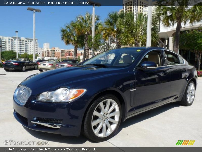 Indigo Blue Metallic / Barley 2010 Jaguar XF Sport Sedan