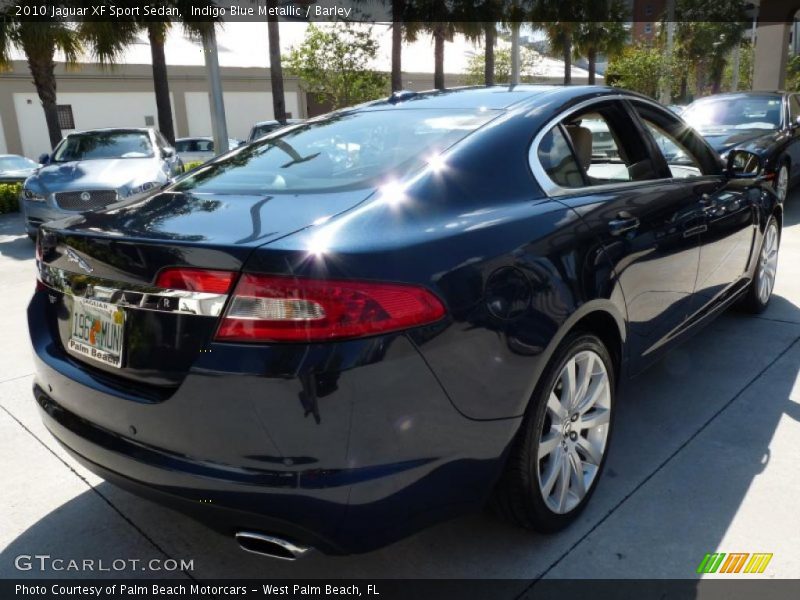 Indigo Blue Metallic / Barley 2010 Jaguar XF Sport Sedan