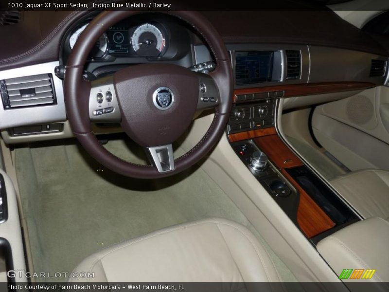 Indigo Blue Metallic / Barley 2010 Jaguar XF Sport Sedan
