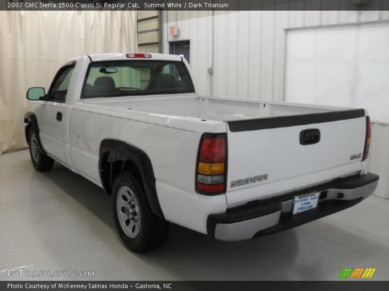 Summit White / Dark Titanium 2007 GMC Sierra 1500 Classic SL Regular Cab