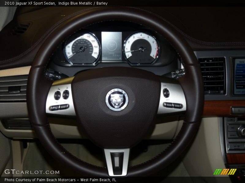 Indigo Blue Metallic / Barley 2010 Jaguar XF Sport Sedan