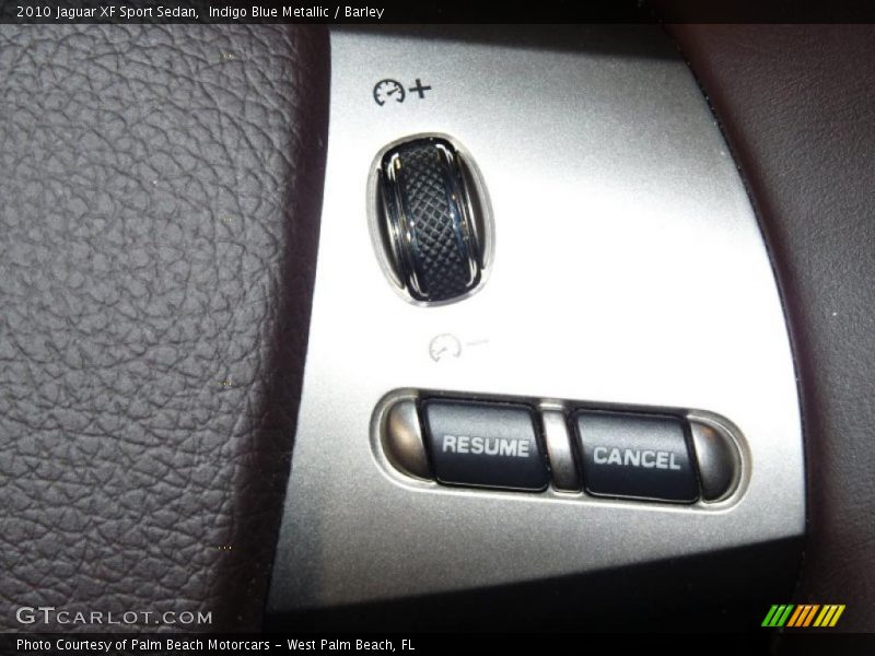 Indigo Blue Metallic / Barley 2010 Jaguar XF Sport Sedan