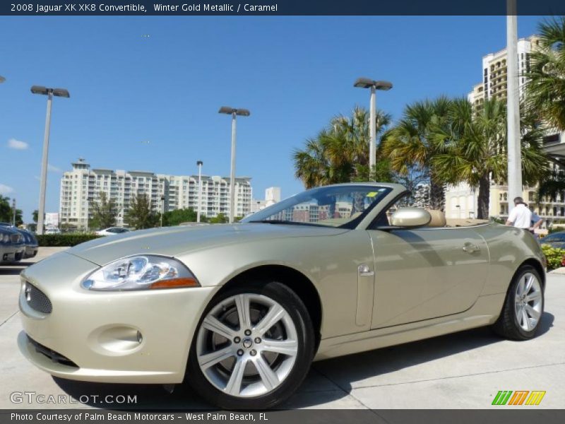 Winter Gold Metallic / Caramel 2008 Jaguar XK XK8 Convertible