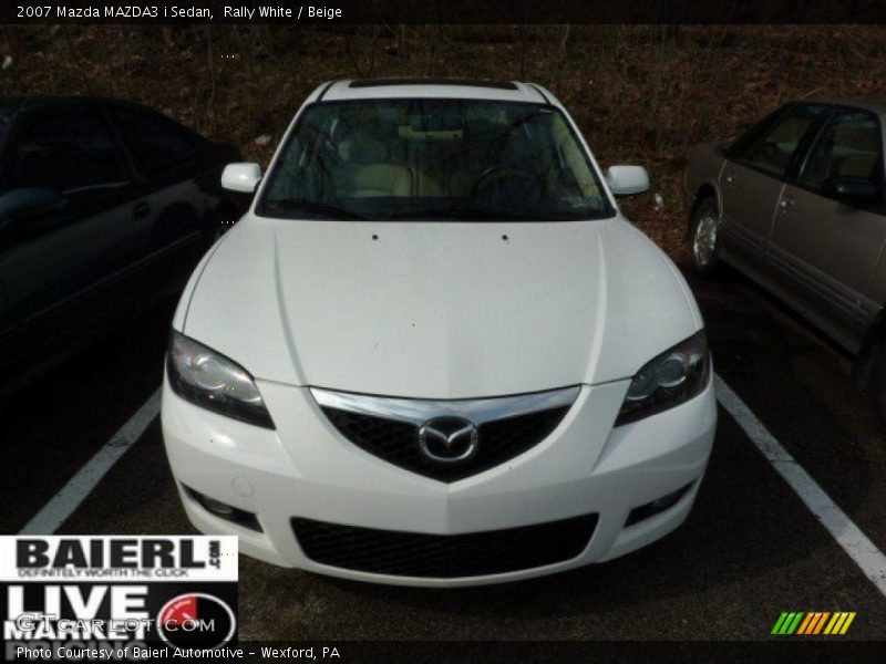 Rally White / Beige 2007 Mazda MAZDA3 i Sedan