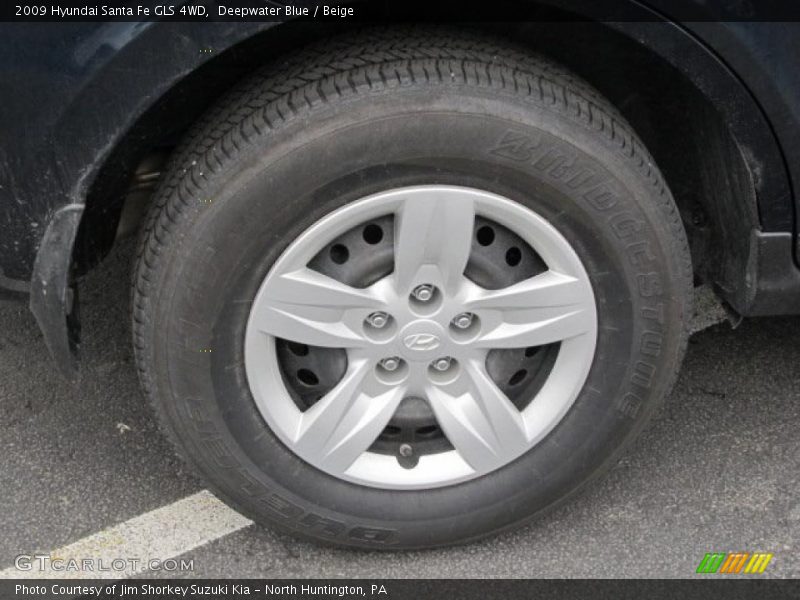 Deepwater Blue / Beige 2009 Hyundai Santa Fe GLS 4WD