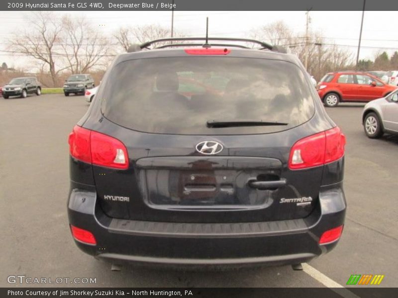 Deepwater Blue / Beige 2009 Hyundai Santa Fe GLS 4WD
