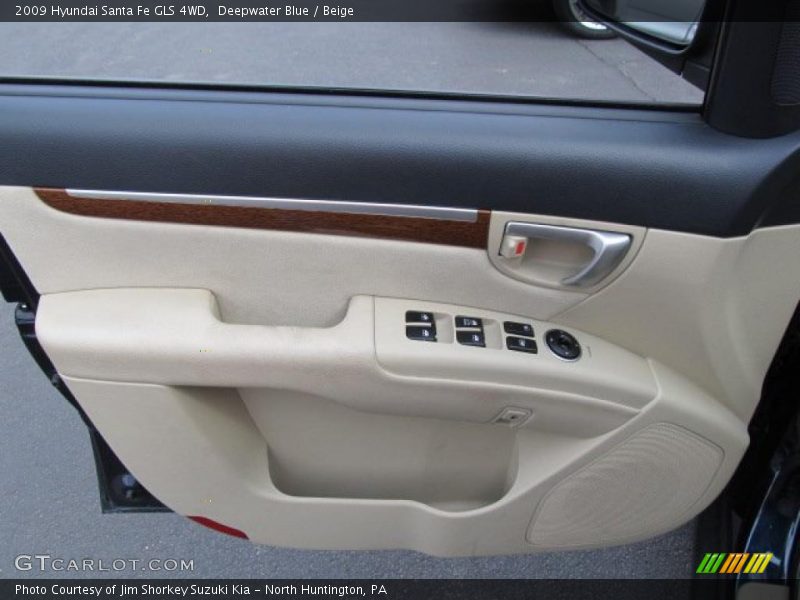 Deepwater Blue / Beige 2009 Hyundai Santa Fe GLS 4WD