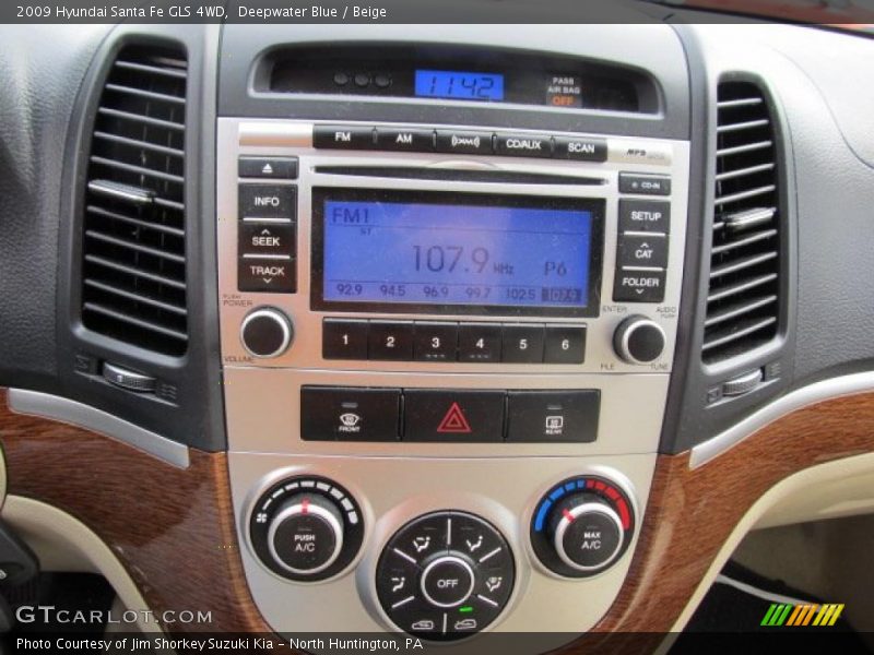 Deepwater Blue / Beige 2009 Hyundai Santa Fe GLS 4WD