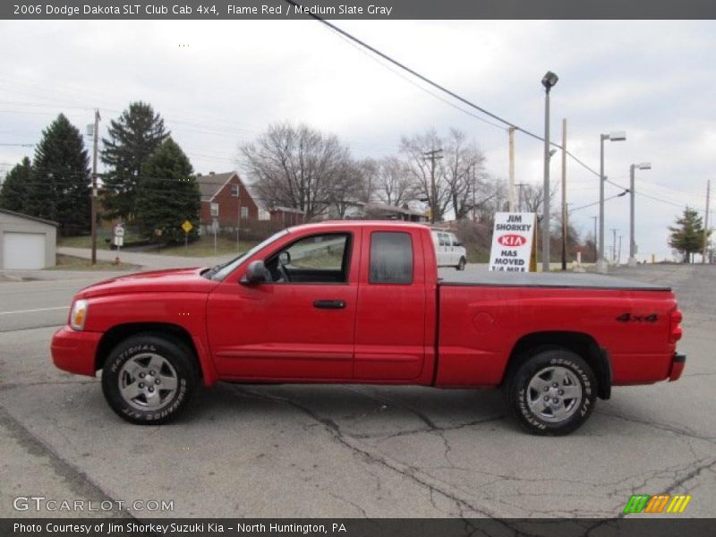 Flame Red / Medium Slate Gray 2006 Dodge Dakota SLT Club Cab 4x4