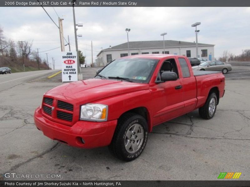 Flame Red / Medium Slate Gray 2006 Dodge Dakota SLT Club Cab 4x4