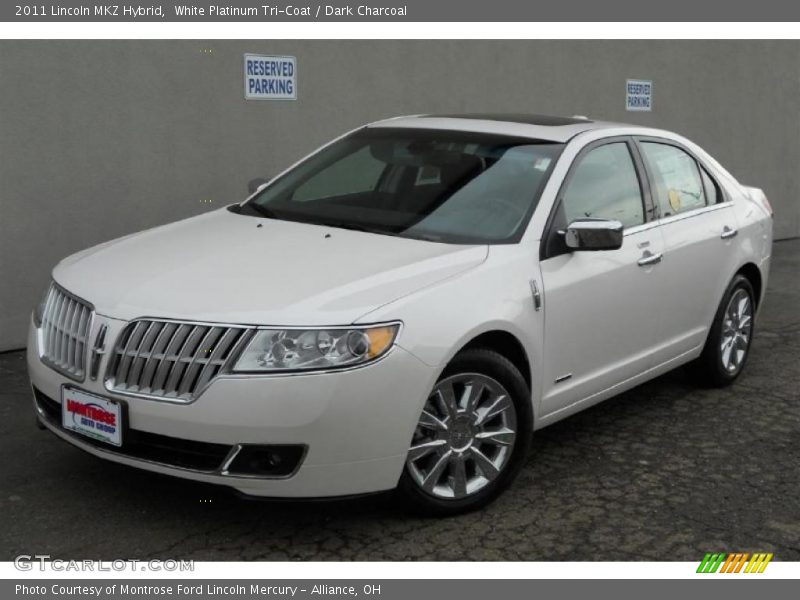 White Platinum Tri-Coat / Dark Charcoal 2011 Lincoln MKZ Hybrid