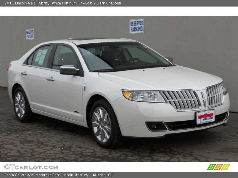 White Platinum Tri-Coat / Dark Charcoal 2011 Lincoln MKZ Hybrid