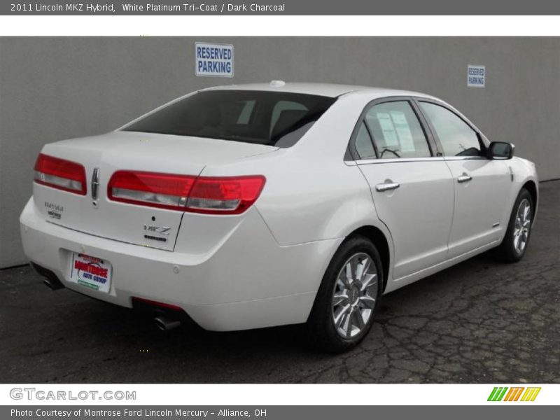 White Platinum Tri-Coat / Dark Charcoal 2011 Lincoln MKZ Hybrid