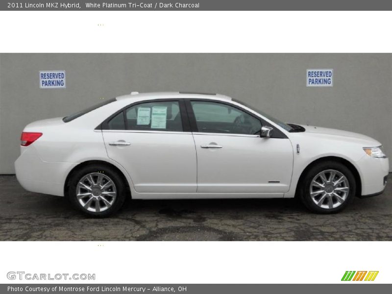 White Platinum Tri-Coat / Dark Charcoal 2011 Lincoln MKZ Hybrid