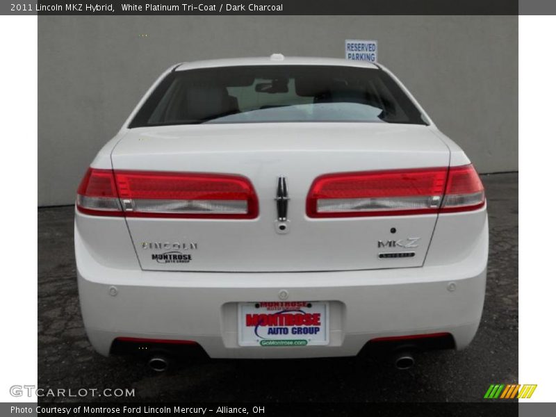 White Platinum Tri-Coat / Dark Charcoal 2011 Lincoln MKZ Hybrid